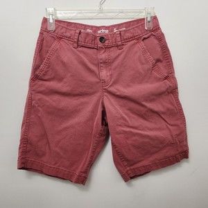 URBAN PIPELINE Men's Red Chino Flat Front Cotton Casual Shorts Size 30